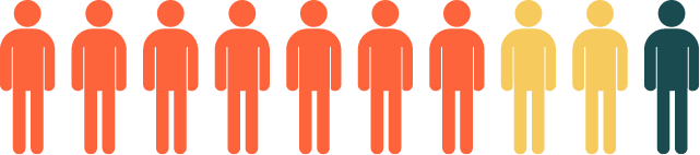 カラフルな人たちのイラスト